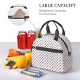 thumbnail image 5 of Naloa Red Blue Polka Dots Print Lunch Bag for Women & Men Insulated Lunch Box or Cooler Lunch Tote Bags for Work, Travel, Outdoor, 5 of 5