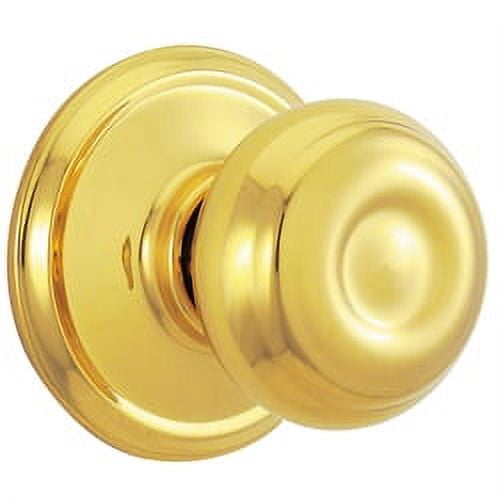 Schlage F10VGEO605, Bright Brass Georgian Passage Knob,