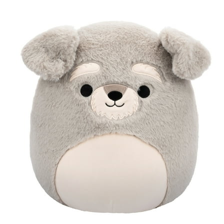 Squishmallows FuzzAMallow Official 12 inch Shaun the Grey Schnauzer - Child's Ultra Soft Plush Toy