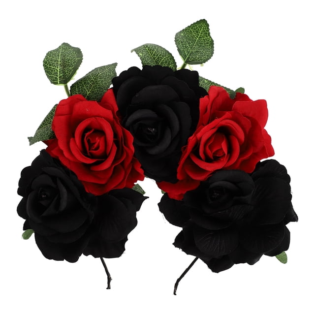 1pc Rose HeadBand Halloween Halloween Hoop Rose Tocado Accesorio para el cabello para las mujeres