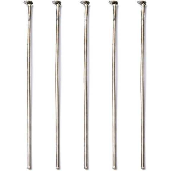 200 Pcs Iron Flat Head Pins Metal End Headpins Jewelry Making Pin Long End Head Pin for DIY DIY Craft Dangle Earring Bracelet Necklace Pendant Supplies 4.5cm Long Head: 2mm
