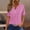 Pink, variant on ALLLIST Short Sleeve Womens Tops Henley Holiday T-Shirts Plain Blue Fashion Shirts for Women