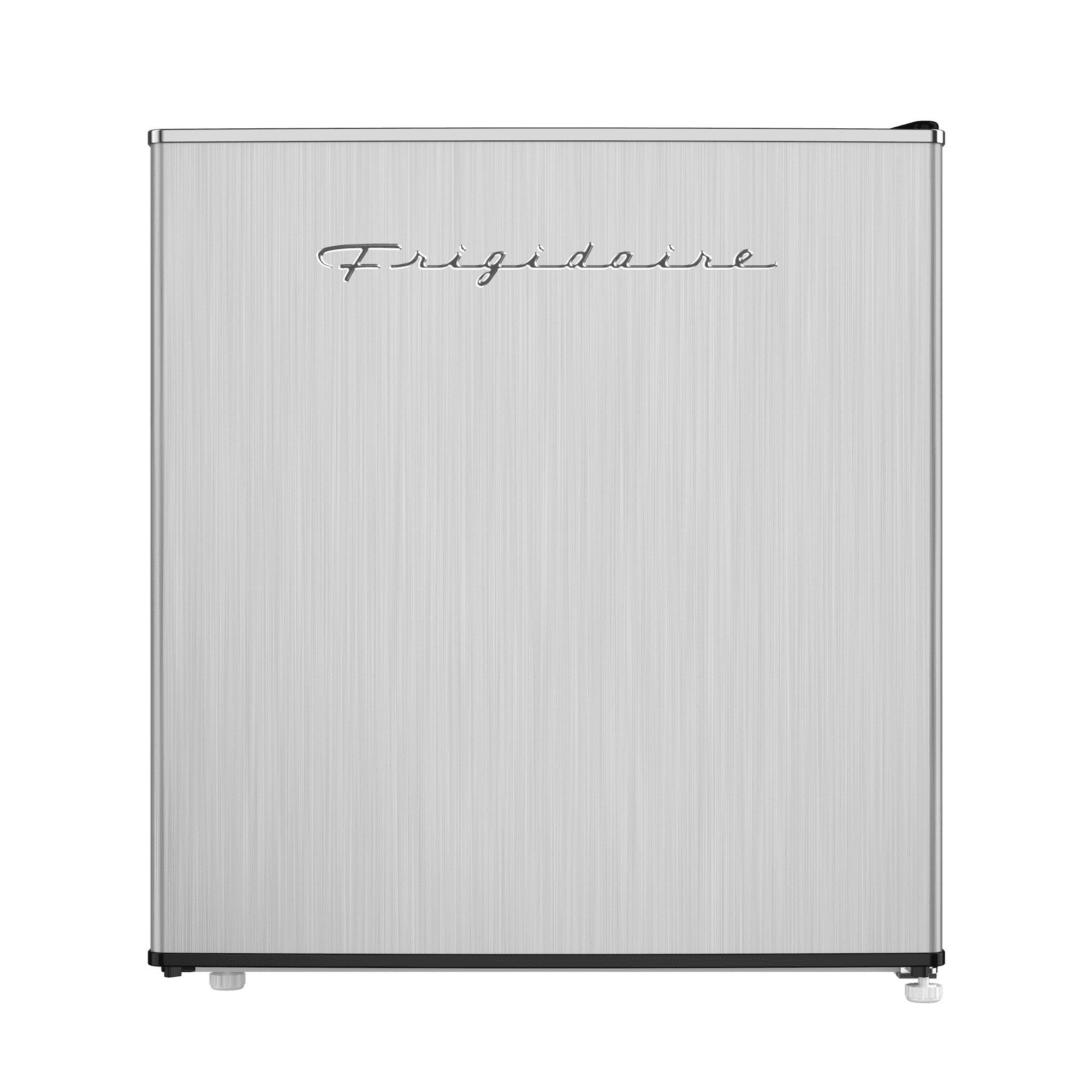 Frigidaire 1.6 Cu Ft Retro Compact Refrigerator, Platinum Mini Fridge with Chrome Trim for Bedroom, Dorm, Office, Apartment