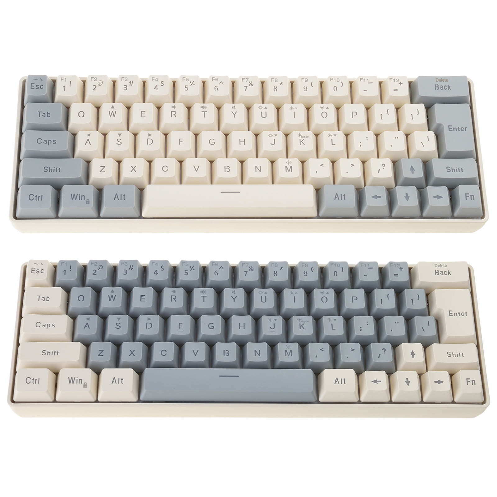 AOOOWER Corded Gaming Keyboard for PC Gamers LED Backlits Mechanical Keyboard 63 Key Desktop Computer Keyboard for Gaming