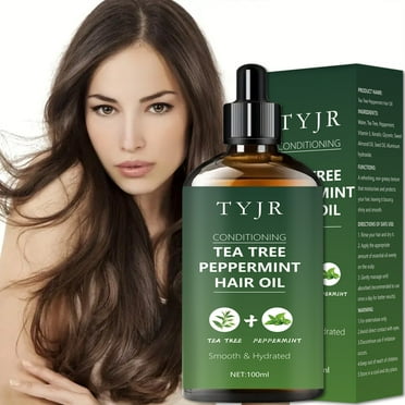 BGZLEU Organic Tea Tree Mint Oil：Scalp & Hair Strengthening Oil, Dry Skin Facial Moisturizing Oil, 100% Pure Natural Undiluted Essential Oil for Scalp Care Aromatherapy and Natural Cleaning Solution
