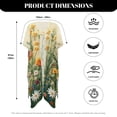 thumbnail image 6 of Xoenoiee Embroidery Daisy Flower Print Women's Kimono Swimsuit Coverups Beach Casual Cardigan Half Sleeve Bathing Suit Cover Up for Summer Swimwear Beachwear, 6 of 7