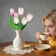 thumbnail image 5 of Artificial Tulips Flowers, Real Touch Silk Tulip Bouquet, Fake Floral Arrangement for Wedding, Home, Office, Party Table Centerpiece, Festival Decoration, 5 of 6
