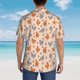 thumbnail image 4 of Fotbe Funny Chicken Camisa Hawaiana para Hombre Unisex – Camisa Casual de Verano con Botones de Manga Corta de Algodón y Lino,3X-Large, 4 of 7