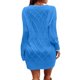 thumbnail image 3 of ICHUANYI Liquidación Mujer Casual Cuello en V Colorido Linterna Manga Cintura Wrap Nalgas Vestido ICHUANYI WER202308174724, 3 of 6