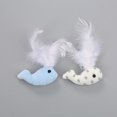 thumbnail image 3 of Whale Cat Toy Fake Feather Design Cute Cat Plush Toy Kitten Interactive Toy, 3 of 10