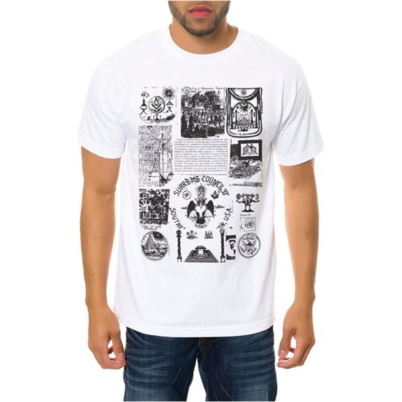 Black Scale Mens The Societies Silent Science Graphic T-Shirt, White, Small