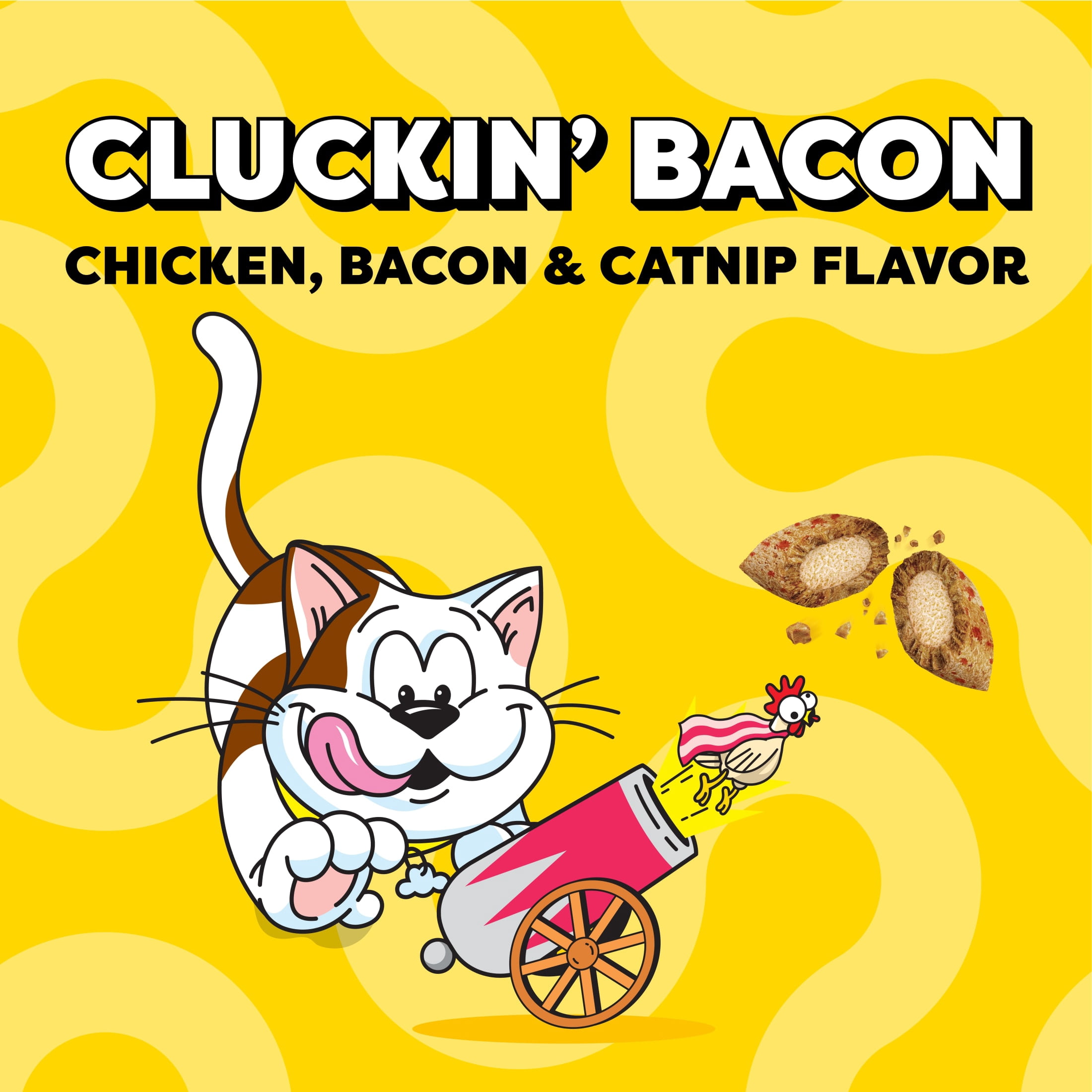 Temptations Cat Treats Wacky Blasts, Cluckin’ Bacon Flavor, 3 oz. Pouch