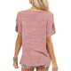 thumbnail image 4 of Top tipo túnica con manga de muñeca,Camiseta con botones laterales para mujer, camiseta holgada de verano con hombros descubiertos para mujer, características mejoradas, 4 of 6