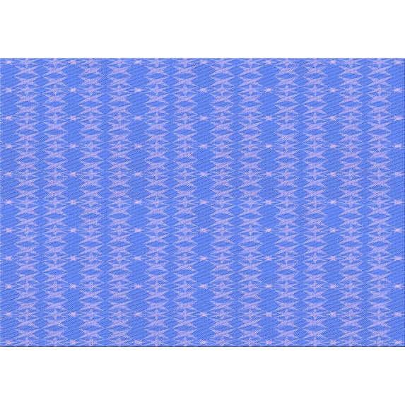 Ahgly Company Indoor Rectangle Patterned Sky Blue Dress Blue Area Rugs, 7' x 10'
