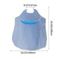 thumbnail image 3 of Gumesh Extra-Large Waterproof Feeding Bib for Seniors - Adjustable Neck Strap, Spillproof Design & Soft Comfort for Elderly Care, Machine Washable Adult Bibs for Mealtime, 3 of 6