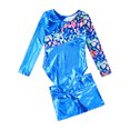 thumbnail image 6 of Zaldita Kids Long Sleeve Gymnastics Leotards for Girls Ballet Dance Biketards Athletic Shorts Outfits Royal Blue 8, 6 of 7