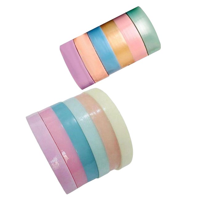 12 rollos de cintas adhesivas de colores para manualidades, juguetes sensoriales para fiestas para adultos 12 cm