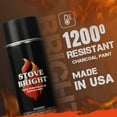 thumbnail image 2 of Stove Bright High Temp Paint - Charcoal | Heat Resistant Spray for Wood Stove BBQ Grill Fireplace Engine | Satin Finish | Rust Resistant Metal Coating | Withstands 1200°F | Primer Friendly, 2 of 5