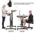 thumbnail image 5 of Small Standing Desk with Wheels, Mobile Stand Up Desk, Portable Standing Table on Wheels for Walking Pad, Rolling Computer Desk Adjustable Height, Tall Table, 5 of 17