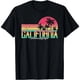thumbnail image 1 of Playera de Mujer California Vintage con Atardecer y Palmeras Negra Talla Grande, 1 of 5