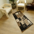 thumbnail image 2 of Rug Branch Modern Geometric Checkered Brown Beige Indoor Runner Rug - 2x20, 2 of 6