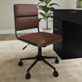 thumbnail image 5 of Martha Stewart Upholstered Office Chair in Saddle Brown/Oil Rubbed Bronze, 5 of 12