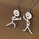 thumbnail image 5 of Lindo y divertido colgante de pegatinas de dibujos animados, personalidad, divertido, collar de acero inoxidable de moda, joyas para parejas de hombres y mujeres regalo de San Valentín, 5 of 5