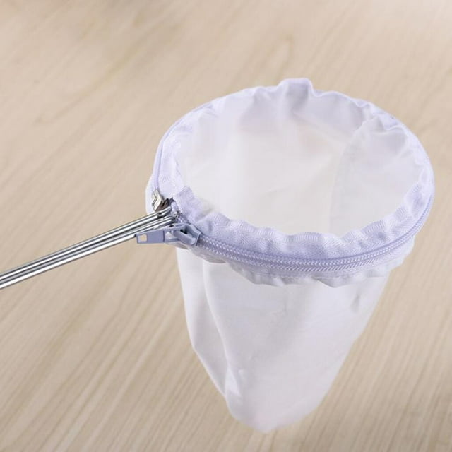 pitrice Stainless Steel Handle Ring Coffee Tea Cloth Strainer Filter Sock Bag L
