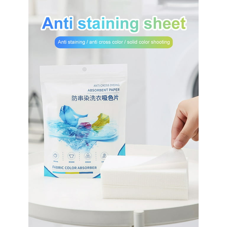 Smrinog 100Pcs Colour Catcher Sheets Efficient Color Protection Disposable  Washing Machine Anti Cloth Dyed Color Grabber for Home, 2 Bags 