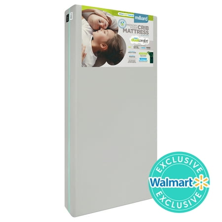 Milliard Crib Mattress, Flip Technology, Firm Side For Baby and Soft Side For Toddler - 100% Cotton Cover