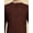 Brown, variant on Men's Cotton 2 Piece Set Casual Straight Longline Round Neck Shirt Solid Pant Regular Outfit (X-Large,White)