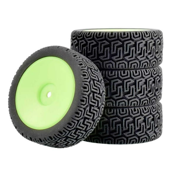 4 llantas de goma de 12 mm para WLtoys 144001 Verde