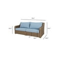 thumbnail image 5 of Better Homes & Gardens Bellamy Outdoor 1pc Sofa, Tan Wicker/Blue Cushion, 5 of 10