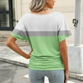 thumbnail image 3 of fatyb Womens Summer Tops V Neck Casual T Shirts Printed Short Sleeve Side Ruched Summer Blouses for Women, 3 of 6