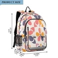 thumbnail image 2 of FORMRS Unisex School Backpack 17" Student Travel Bag with Laptop Compartment, Purple Retro Flower, 2 of 7