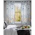 thumbnail image 3 of Blue Beige Coastal Sheer Curtains 54 Inch Length 2 Panels Set for Living Room/Bedroom, Beach Starfish Summer Eucalyptus Ombre Kitchen Curtains Grommet Semi-Sheer Curtains Window Treatments 42"x54"x2, 3 of 7