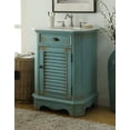 thumbnail image 5 of Benton Collection 24" Distressed Blue Bathroom Vanity with White Marble Top, 5 of 5