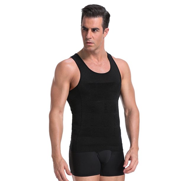 Be-In-Shape Hombres Adelgazamiento Body Shaper Cintura Entrenador Chaleco Control de barriga Postura Camisa Corrección de espalda Abdomen Tank Top Shaperwear Tan Jianjun unisex