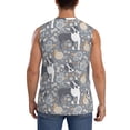 thumbnail image 4 of Goofa Cute Dog And Flowers Printed Men's Sleeveless T-Shirt - Athletic Gym Workout Tank Top for Men - Moisture-Wicking, UPF 30+ Quick-Dry Muscle Tee-Large, 4 of 8