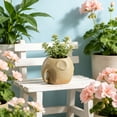 thumbnail image 6 of Elephant Design Ceramic Flower Pot with Drainage Hole for Small Plants Desktop Decoration Planter for Green Plants Stoneware Container Breathable Potting for Home Office Shelf Display, 6 of 6