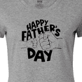 thumbnail image 4 of Inktastic Happy Father's Day Parent-Child Fist Bump Women's T-Shirt, 4 of 5