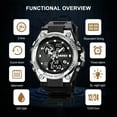 thumbnail image 3 of SKMEI Mens Digital Watch Sport Waterproof Watch Analog Military Tactical Watches LED Backlight Alarm Stopwatch Wrist Big Face Watches, 3 of 8