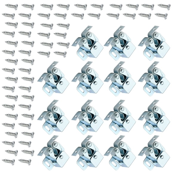 15set Double Roller Cabinet Lock Latches Hardware for Wardrobe Cupboard