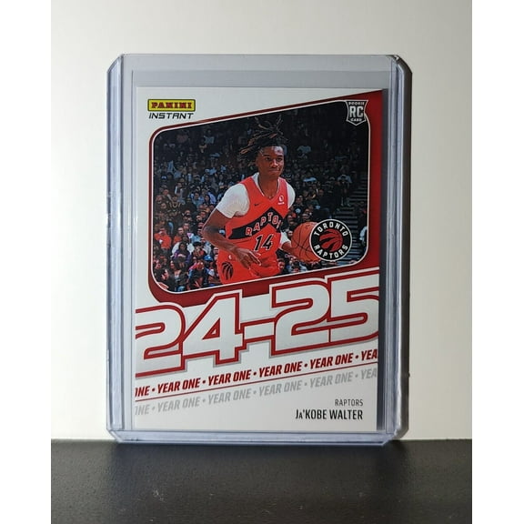 Ja'Kobe Walter Rookie Card 2024-25 Panini Year One #17 Toronto Raptors 1/613