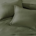 thumbnail image 4 of Amberspace Prewashed fabric 7-piece Bed in a Bag Comforter Set with Sheets,Olive Green,King, 4 of 11