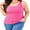 Pink, variant on Charmo Women Plus Size Tank Tops with Built-in Padded Bra Adjustable Strap V-Neck Camisole Cotton Cami Shirts 1X-4X