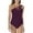 Purple, variant on Swimsuits for Women Push Up Tankini Set with Swim Skirt High Waisted Bikini Bathing Suit Modest Coverage Beachwear Outfits