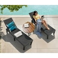 thumbnail image 3 of Bifanuo Outdoor Chaise Lounge Chair Set of 2 for Outside Pool Patio, Adjustable Waterproof Easy Assembly Chaise Lounge (Black), 3 of 5