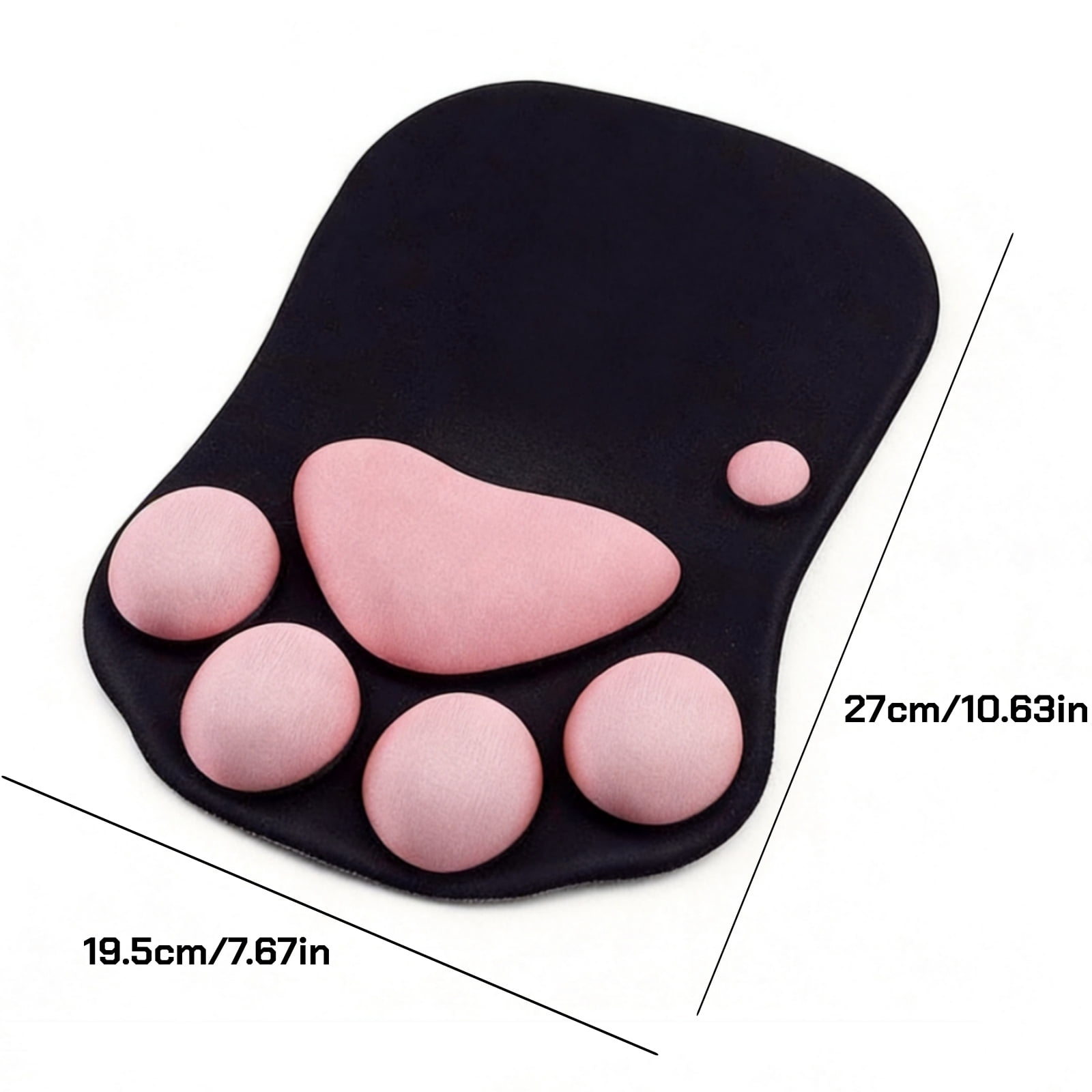 Ergonomic Mouse Pad with Wrist Rest, Cute Cat Paw Memory Foam Mouse Pad, Non-Slip Base Soft Comfortable Wrist Support Mouse Mat, Portable Office Computer Laptop Gaming Desk Accessories