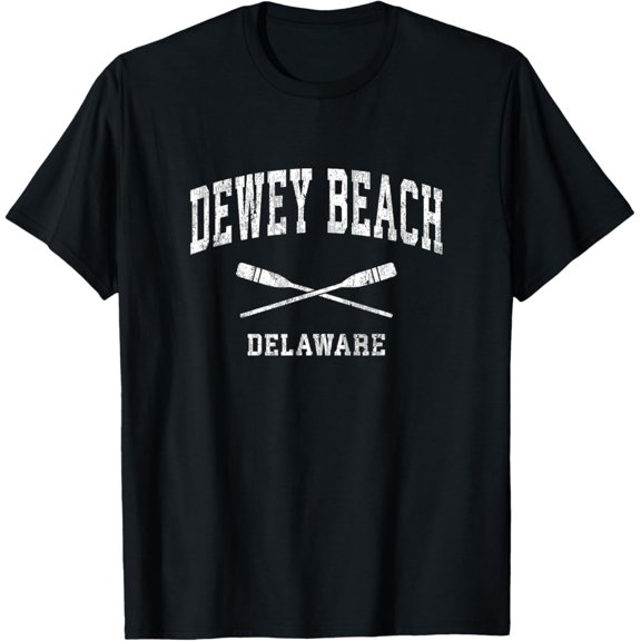 Simple Fit Dewey Beach Delaware Vintage Nautical Paddles Sports Oars T-Shirt All Size S-5XL